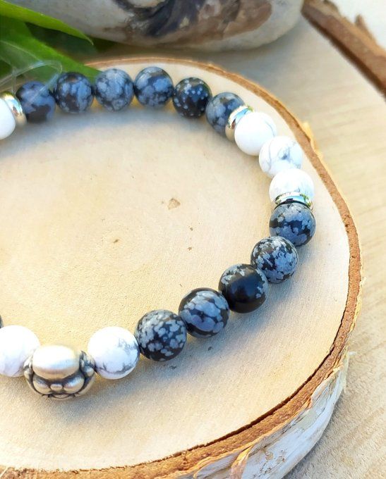 Obsidienne flocons de neige