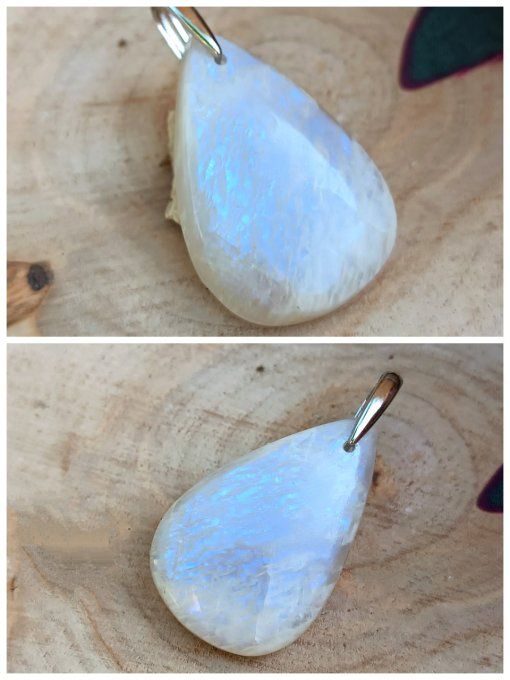 Péristérite Bélomorite - Pierre de lune bleue
