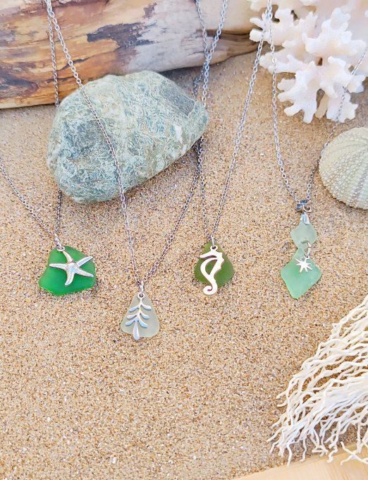 Colliers sea glass