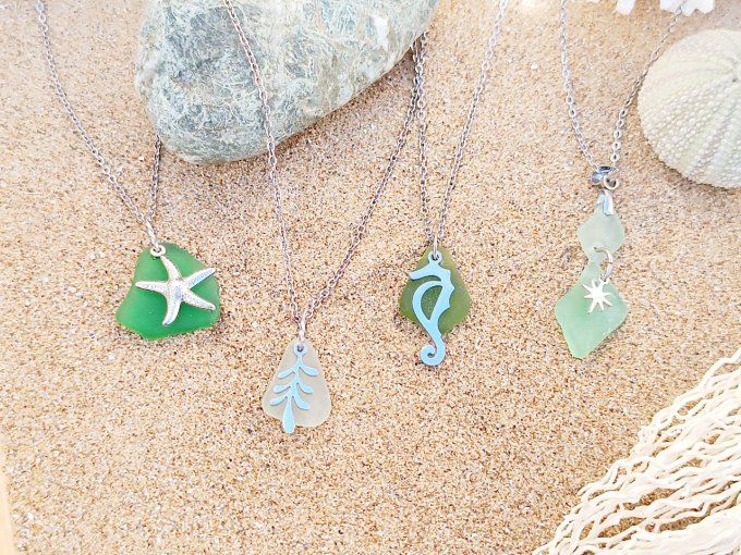 Colliers sea glass